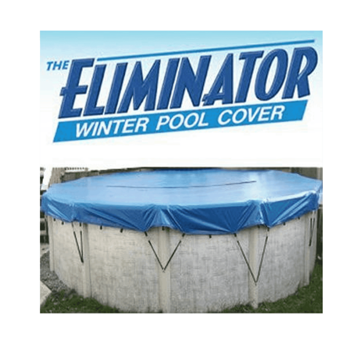 Interpools 12x24 ft oval winter pool cover with mesh drain, designed to protect and cover pools during winter months.