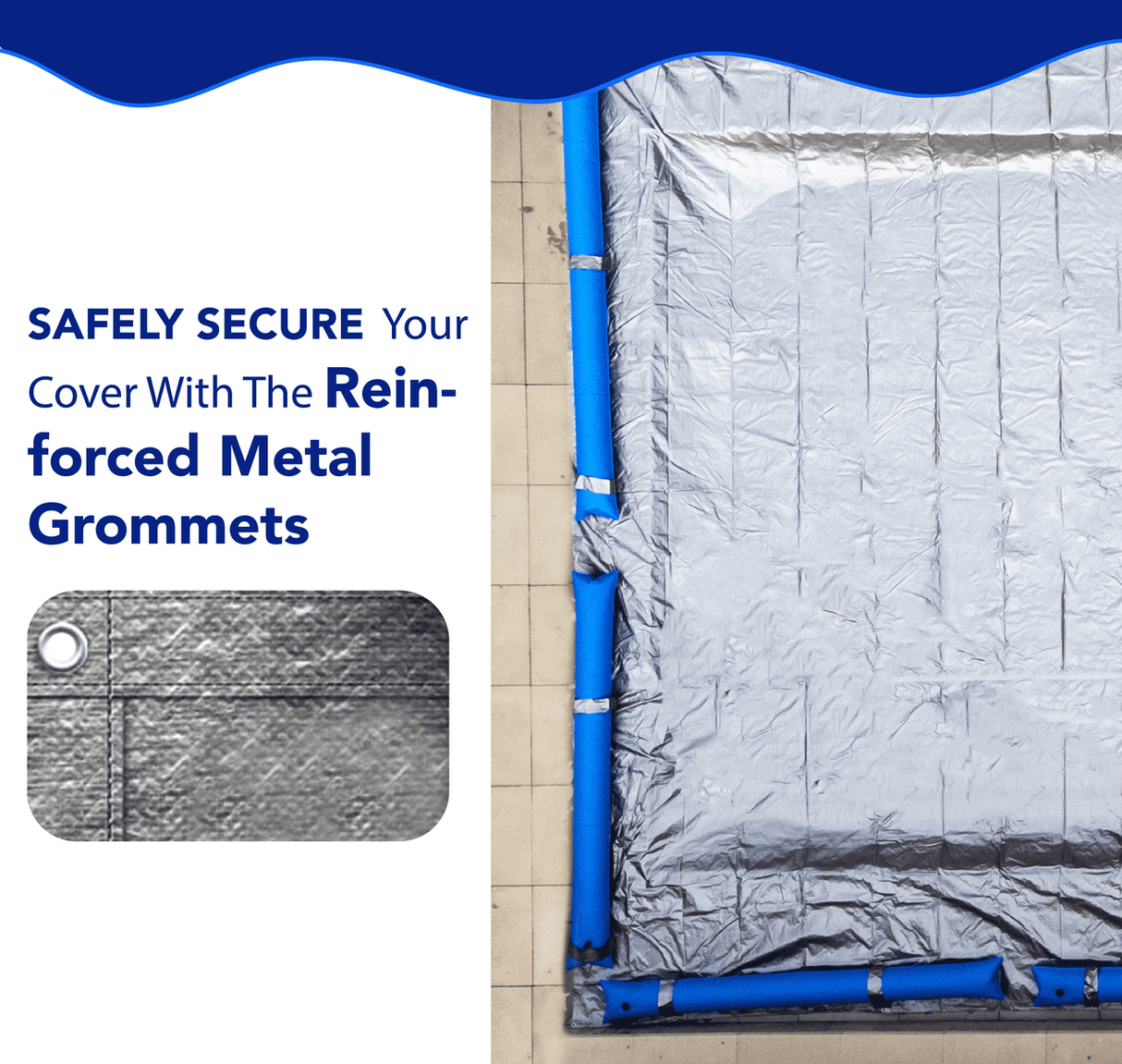 12x24-foot Puyoung Ind. LTD Platinum Pro-Shield winter pool cover for rectangle pools, durable and weather-resistant.