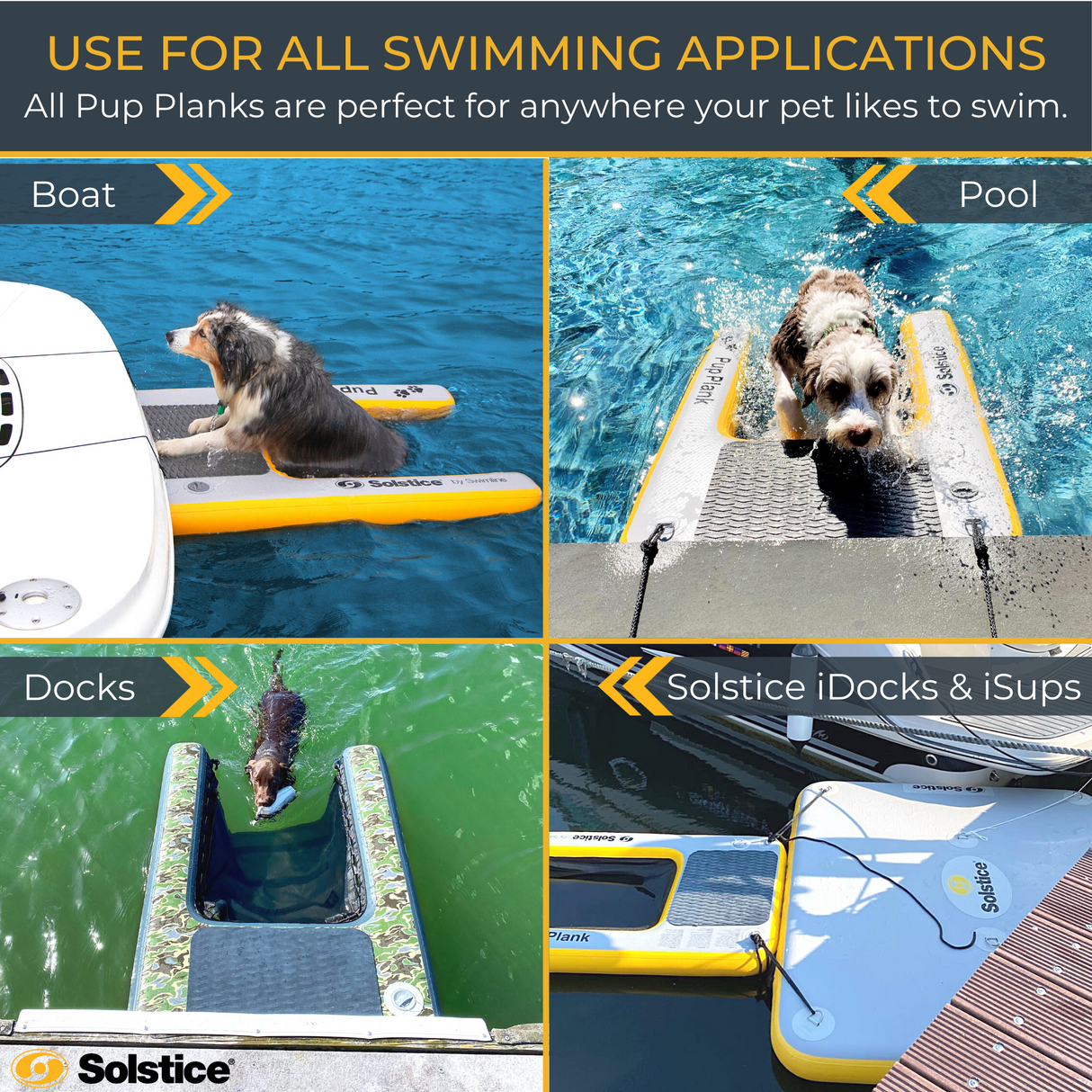 OPEN BOX - XL Dog Water Ramps | Inflatable Pup Planks by Solstice