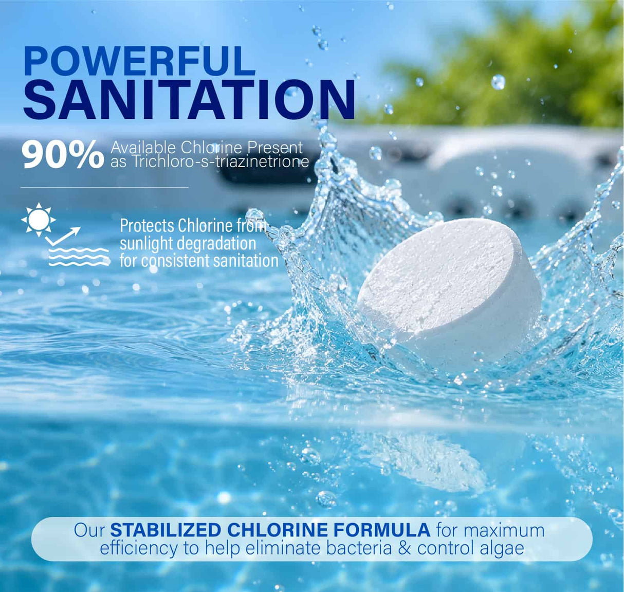 Mini Pucks Chlorine Tablets for Small Pools and Spa Floats