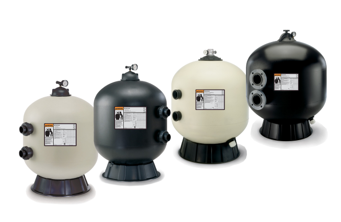 Pentair 30" Triton II Heavy-Duty Fiberglass Side Mount Sand Filter TR100HD Black | 140335