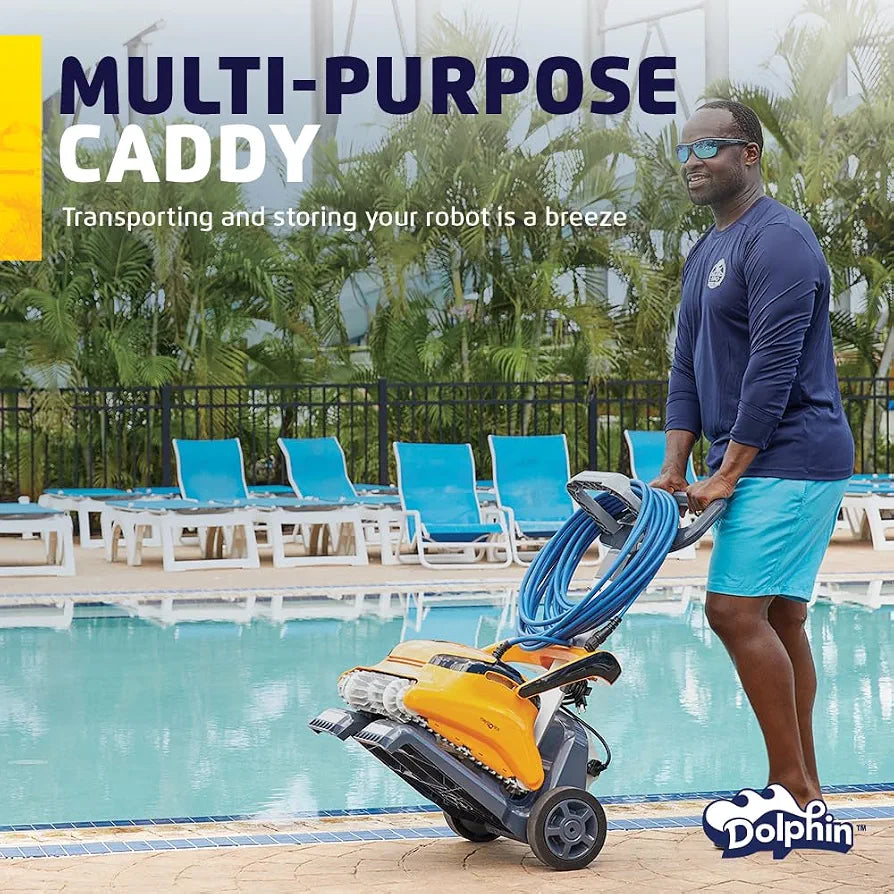 DOLPHIN Wave 60 Commercial Robotic Pool Cleaner with Caddy, Engineered for Extraordinary Pool Cleaning Performance, Ideal for Commercial Swimming Pools up to 50 Feet…