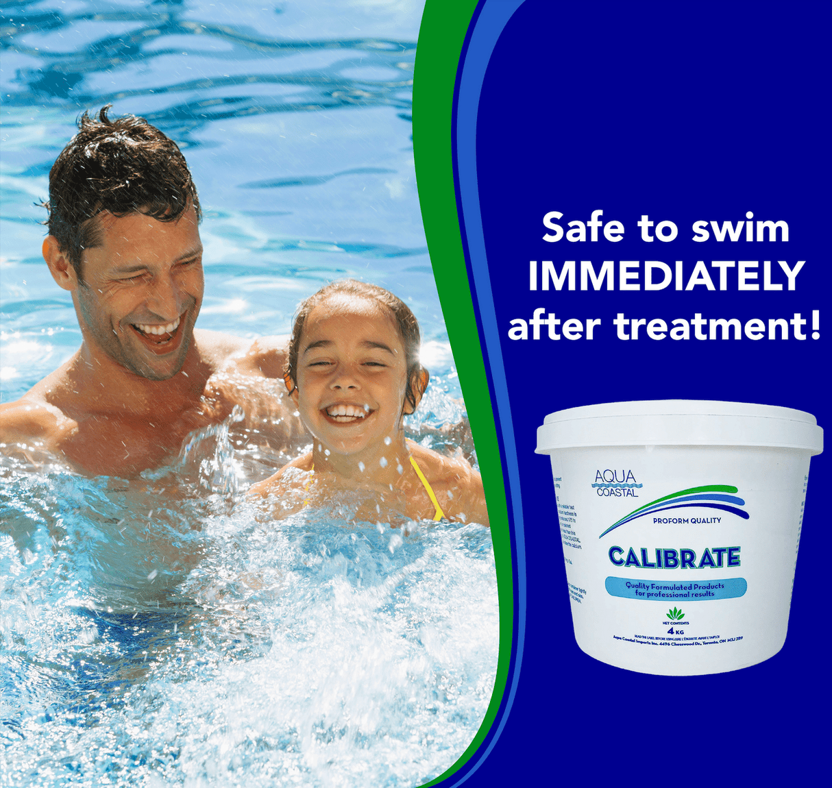 Aqua Coastal Calcium Booster chemical container for pool and spa water balance, showing the product label and packaging.