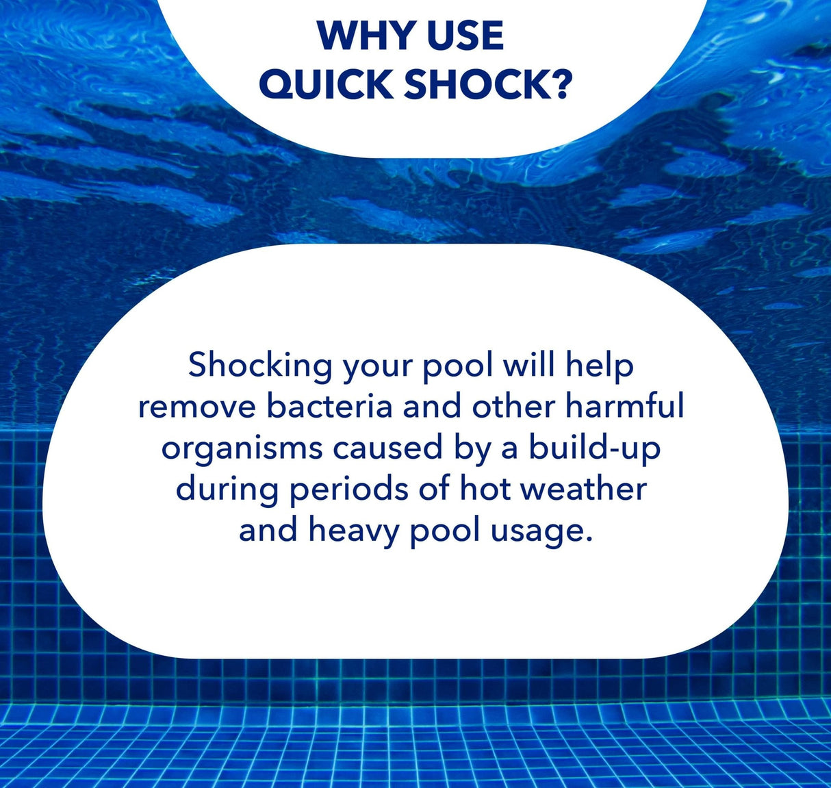 Aqua Coastal Non-Chlorine Quick Shock pool chemical for weekly oxidizing care, in a white container with a blue label.