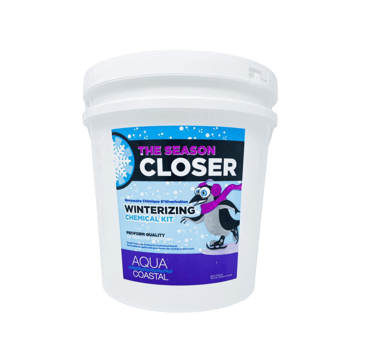 Aqua Coastal Ultimate Closing Kit for Salt Water Pools, including pool chemicals for winterizing and protecting the pool system.