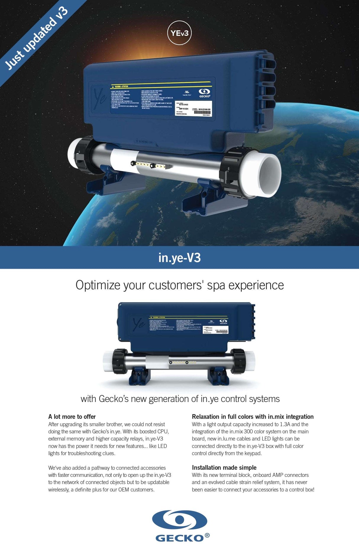 Gecko IN.YE-5, K8 Bundle - 4kw Heater