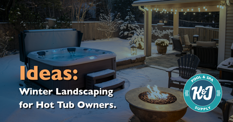 An image of a cozy backyard with a hot tub. 