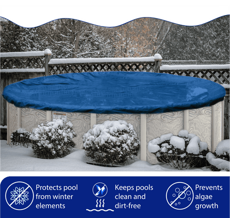 12' Elite Pro-Shield round above ground winter pool cover by Puyoung Ind. LTD, durable winter cover for above ground pools.