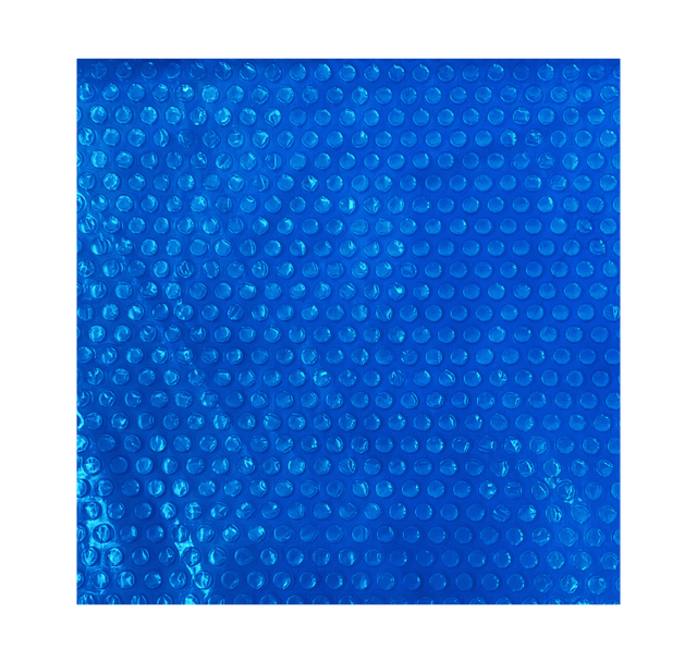 Blue 12x24-foot rectangle solar pool cover from Aqua Coastal, premium blue solar blanket for pool heating and protection.