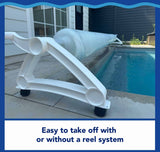 Aqua Coastal 14' x 28' clear rectangle solar pool cover, deluxe solar blanket with transparent material for heat retention.