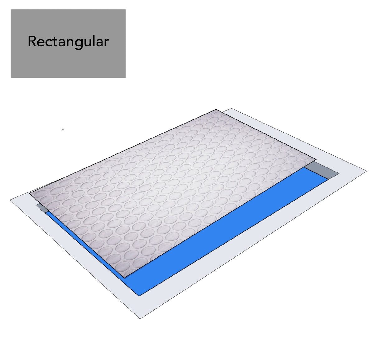 Aqua Coastal 14' x 28' clear rectangular deluxe solar pool cover for heat retention and protection.