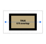 Aqua Coastal 14x28-foot premium tan rectangular winter pool cover for in-ground pools, made of durable, weather-resistant material.
