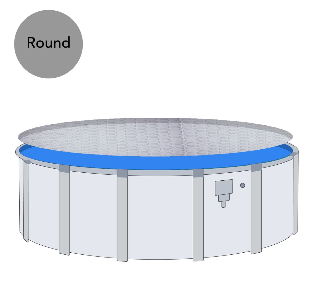 Aqua Coastal 15-foot round clear solar pool blanket with 12 mil thickness, designed to cover and insulate above-ground pools.