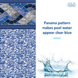 Aqua Coastal 15' Round Panama Unibead Above Ground Pool Liner with 52-inch wall, showing the textured surface and flexible edges.