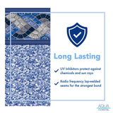 Aqua Coastal 15' Round Panama Unibead Above Ground Pool Liner with 52-inch wall for easy installation.