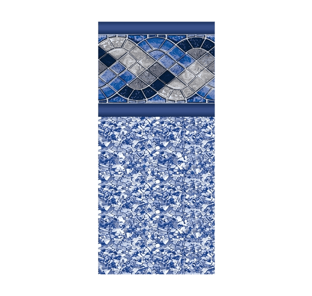 Aqua Coastal 15-foot round Panama above ground pool liner with 52-inch wall, featuring unibead design for easy installation.