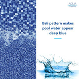 Aqua Coastal 15' x 24' oval Bali above ground liner with 52-inch wall, featuring unibead design for above ground pools.
