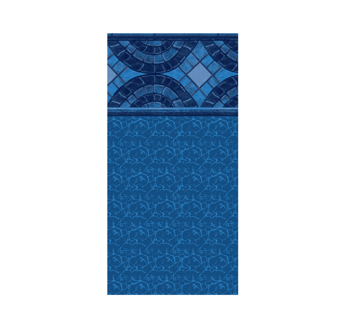 Aqua Coastal 15' x 30' oval Cayman above ground liner with 54-inch wall, unibead design, suitable for pool installation.