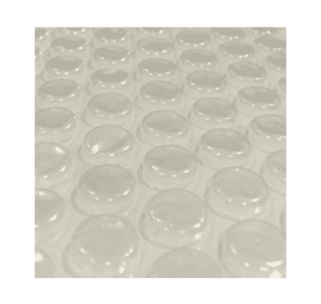 Aqua Coastal 18-foot round clear deluxe solar pool cover with 12 mil thickness, designed to retain heat and keep debris out.