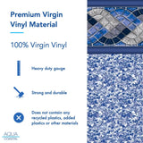Aqua Coastal 18' Round Panama Unibead Above Ground Pool Liner with 52-inch wall, detailed view of the pool liner.