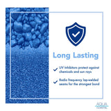Aqua Coastal 18' Round Reef overlap above ground pool liner with 48-54 inch wall for outdoor swimming pools.