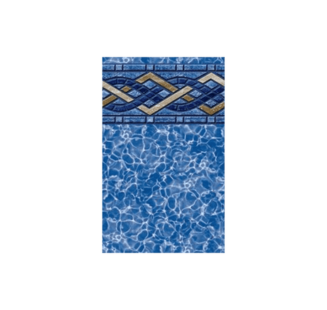 Aqua Coastal 18' x 33' oval Brighton Prism EZ Bead above ground pool liner with J-bead edge, designed for easy installation.