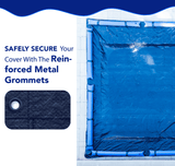Aqua Coastal 18x36 ft Elite Pro-Shield rectangular winter pool cover, durable and weather-resistant for winter pool protection.