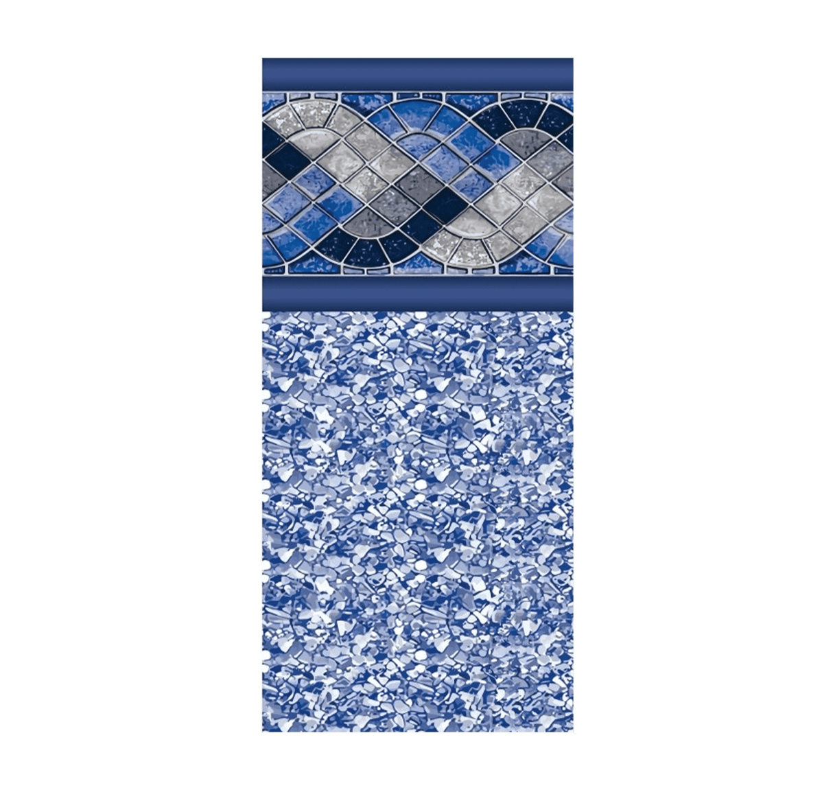 Aqua Coastal 21' round Panama above ground pool liner with 52-inch wall, unibead design, suitable for above ground pools.
