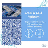 Aqua Coastal 21' round Panama above ground pool liner with 52-inch wall, unibead design, suitable for above ground swimming pools.