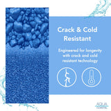 Aqua Coastal 21' Round Reef Unibead Above Ground Pool Liner with 52-inch wall, 20 gauge durability, in a natural pool setting.