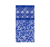 Aqua Coastal 24' Round Aruba above ground pool liner with 52-inch wall, unibead design, 20 gauge thickness, and blue pattern.