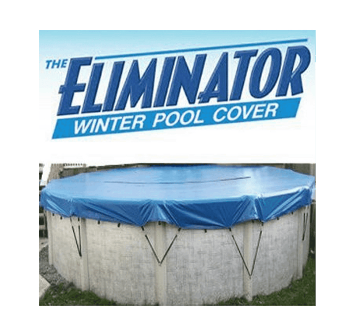 Aqua Coastal 24' Round Eliminator Winter Pool Cover with mesh drain for durable winter protection and water drainage.