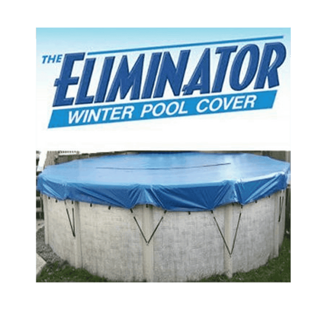 Aqua Coastal 24' Round Eliminator Winter Pool Cover with mesh drain for durable winter protection and water drainage.