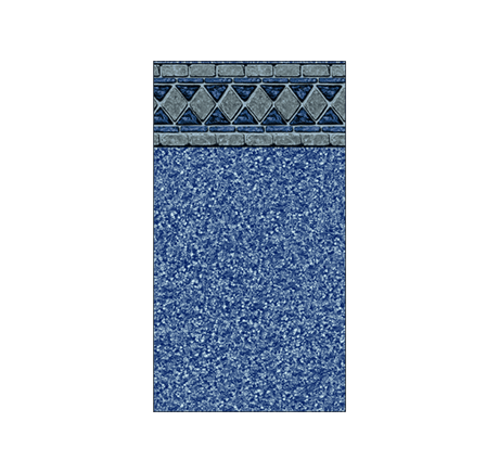 Aqua Coastal 24-foot round Lancashire J-bead above ground pool liner fitting a 52-inch pool wall with detailed edge design.