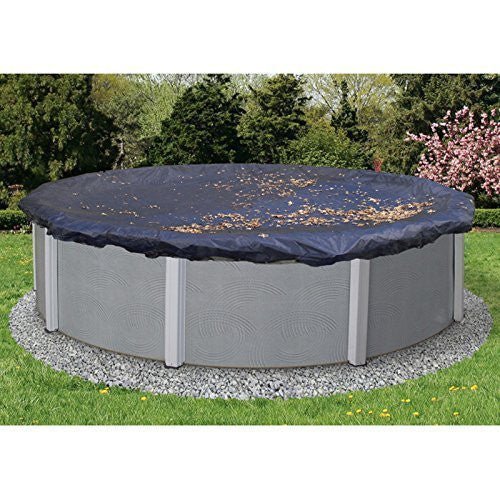 Aqua Coastal 24-foot round leaf net pool cover with mesh design for quick spring cleanup and debris protection.
