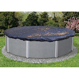 Aqua Coastal 24-foot round leaf net pool cover with mesh design for quick spring cleanup and debris protection.