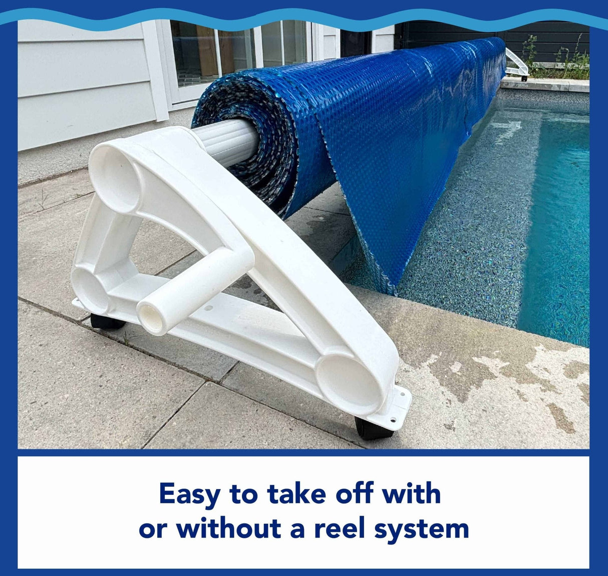 Aqua Coastal 24x40-inch Space Age Solar Blanket Cover, rectangular shape, designed for solar heating systems.