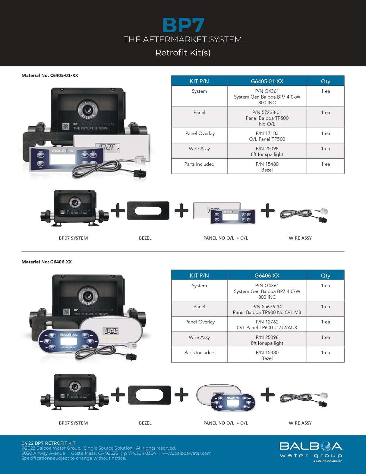 Balboa BP7 with Keypad TP500 (4kw Heater)