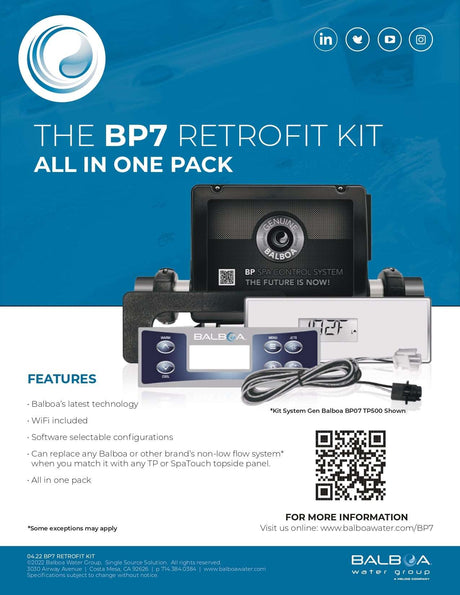 Balboa BP7, TP500 Bundle - 5.5kW Heater