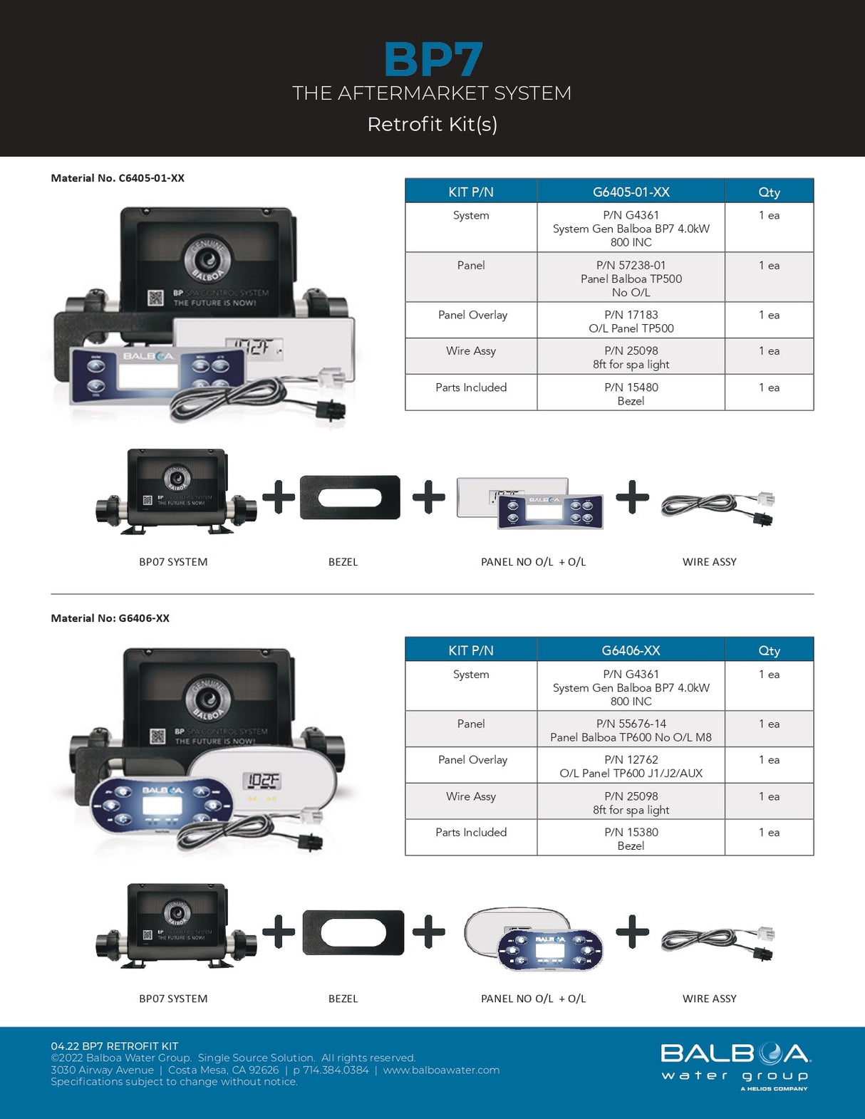 Marquis Spas Retrofit Bundle BP1500 Revolution