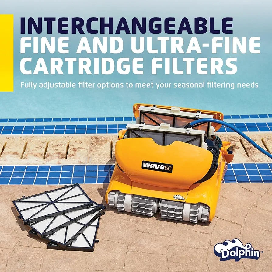 DOLPHIN Wave 60 Commercial Robotic Pool Cleaner with Caddy, Engineered for Extraordinary Pool Cleaning Performance, Ideal for Commercial Swimming Pools up to 50 Feet…