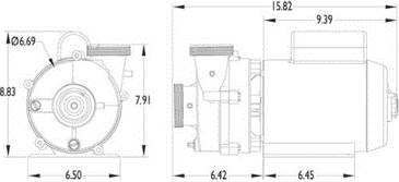 Balboa Ultimax Pump 56F 2.5 HP 2 Speed 2"/2"