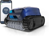 Polaris FREEDOM SC cordless robotic pool cleaner with WiFi connectivity, shown in action in a swimming pool.