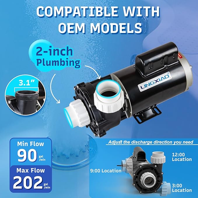 LX Hot Tub Pump 56WAU  4.0HP 230v