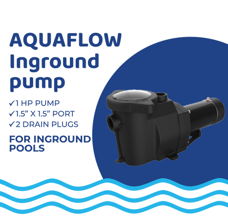 Aqua Coastal AquaFlow 1 HP inground pool super pump with sturdy motor and durable casing for efficient water circulation.