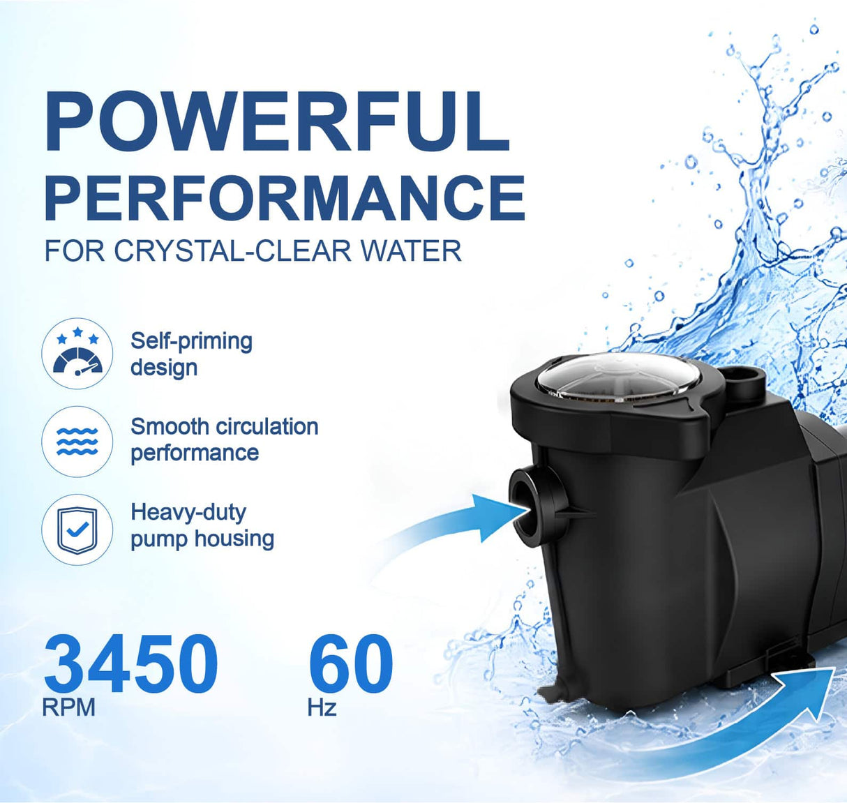 AquaFlow 1 HP Inground Super Pump