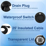 AquaFlow 1 HP above ground pool pump by Aqua Coastal showing the pump with motor and inlet connections.
