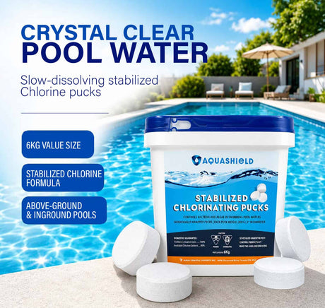 Aquashield Chlorine Pucks 3" x 6KG 3" Chlorine Pucks 6KG Sanitizing
