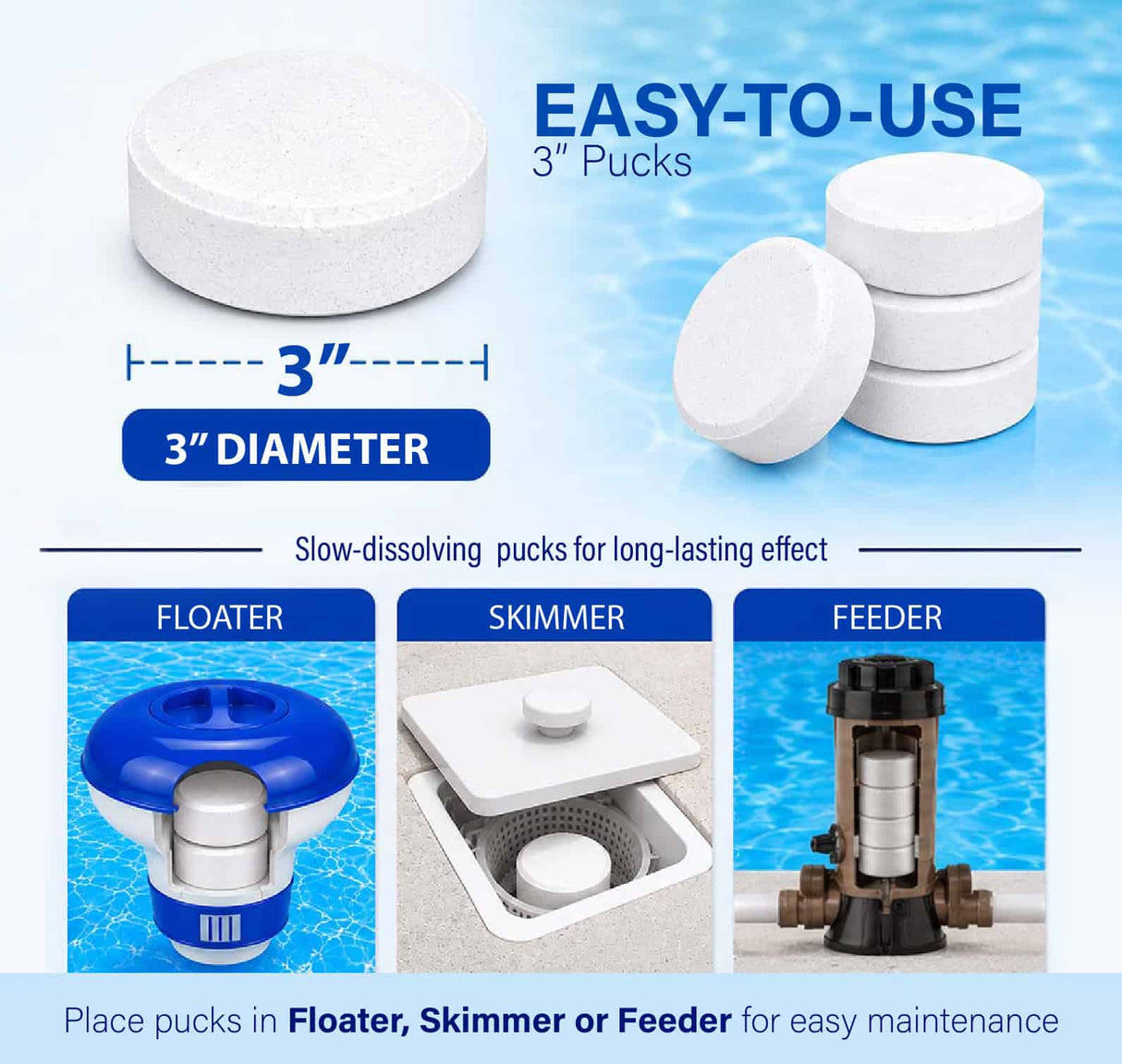 Aquashield Chlorine Pucks 3" x 6KG 3" Chlorine Pucks 6KG Sanitizing