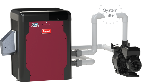 Raypak Avia Pool and Spa Heater | 264A Natural Gas Low NOx w/ NiTek Heat Exchanger